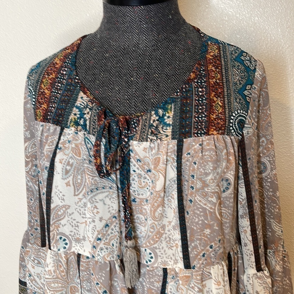 Knox Rose Peasant Boho Blouse Size XS - Picture 3 of 9
